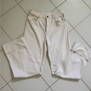 H&M Women's white Straight Leg Jeans